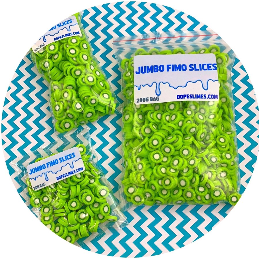 Slime Supplies Dope Slime | Jumbo Kiwi Fimo Slices