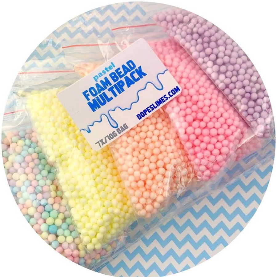 Slime Supplies Dope Slime | Multi-Pack Large Pastel Foam Beads