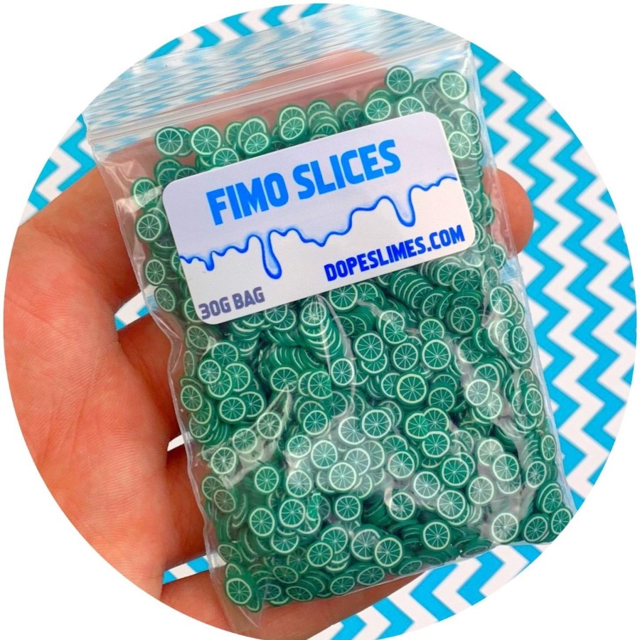 Slime Supplies Dope Slime | Lime Fimo Slices