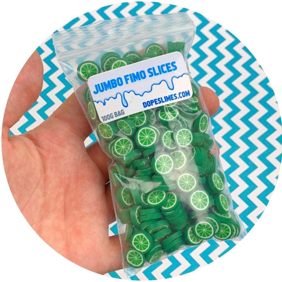 Slime Supplies Dope Slime | Jumbo Lime Fimo Slices