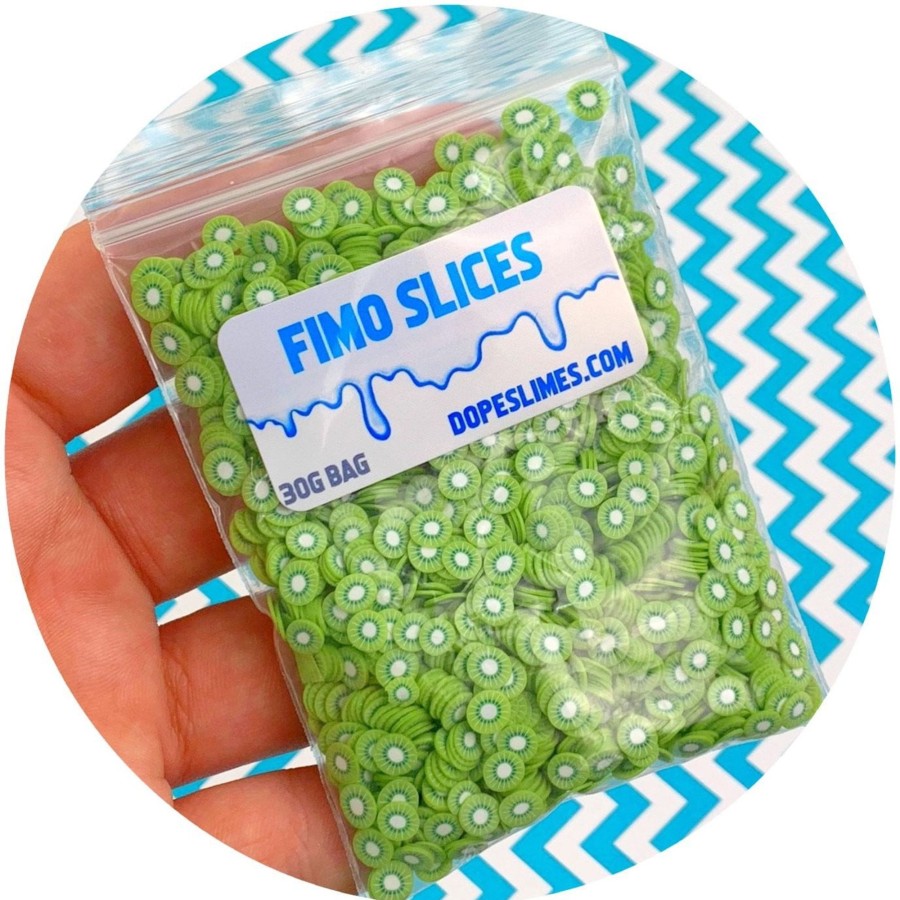 Slime Supplies Dope Slime | Kiwi Fimo Slices