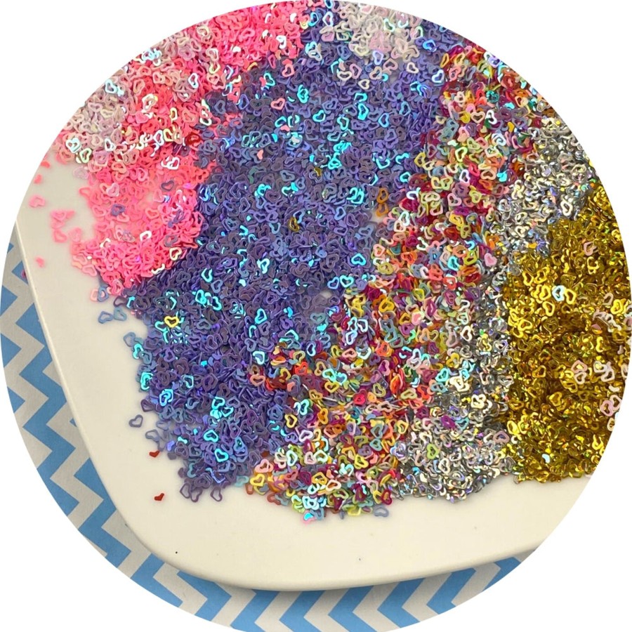 Slime Supplies Dope Slime | Holographic Heart Glitter-6 Colors!