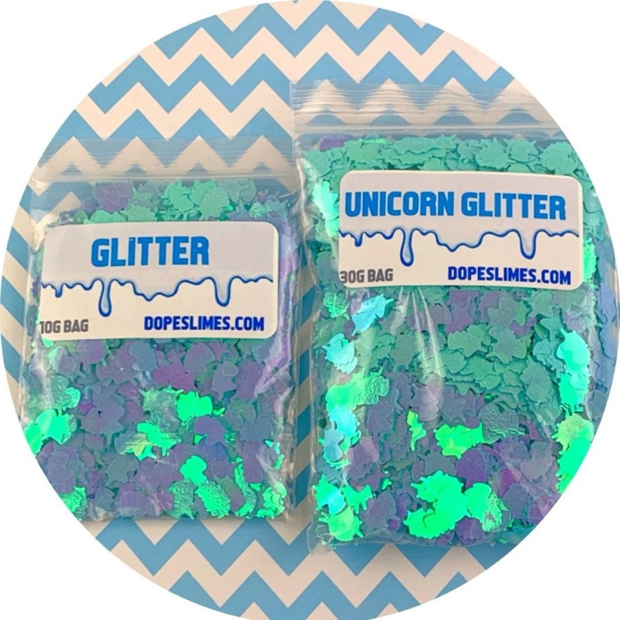 Slime Supplies Dope Slime | Turquoise Holographic Unicorns